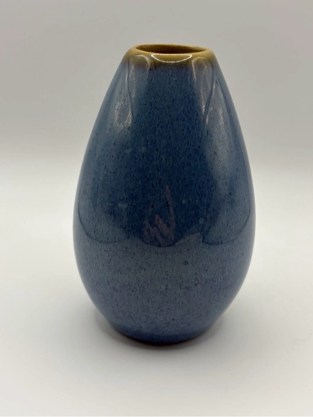 Blue Reactive Glaze Studio Pottery Bud Vase Small Art Pottery Vase